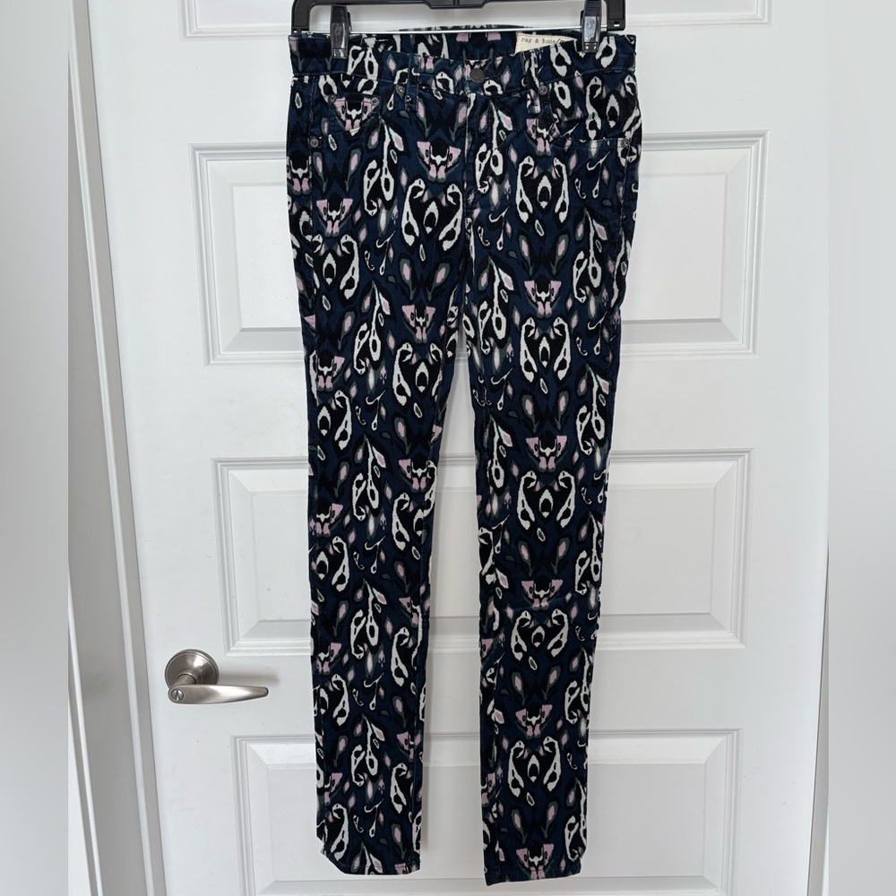Rag & Bone skinny corduroy patterned jeans